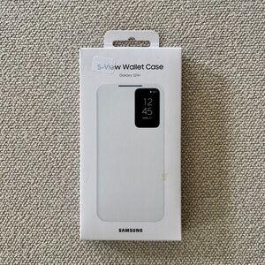 Genuine Samsung Galaxy S24+ S-View Wallet Phone Case - White